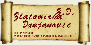 Zlatomirka Damjanović vizit kartica